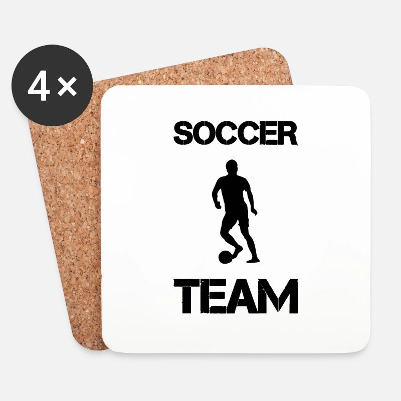 soccer player team - Untersetzer (4er-Set) - Weiß