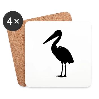 Pelican - Coasters (set of 4) - white - Front