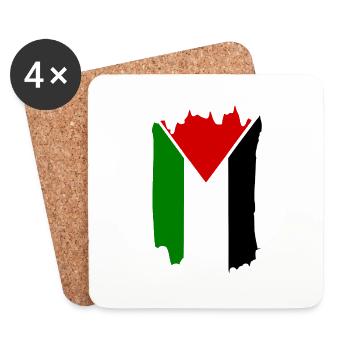 free palestine - Untersetzer (4er-Set) - Weiß - Vorne
