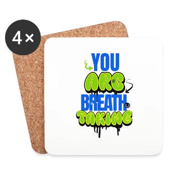 You are breathtaking - Dessous de verre (lot de 4) - blanc - Devant