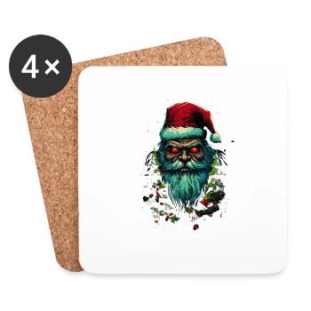Xmas Santa - Untersetzer (4er-Set) - Weiß - Vorne
