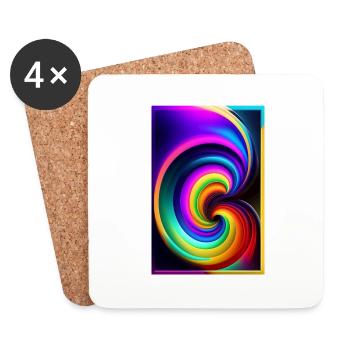 Swirl - Coasters (set of 4) - white - Front