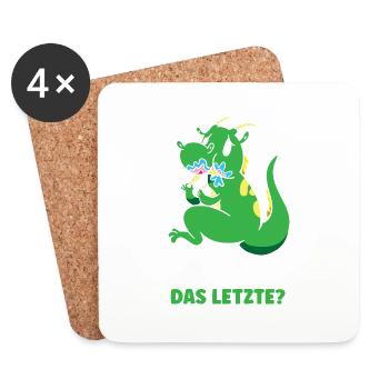 Einhorn Wie Das letzte? - Untersetzer (4er-Set) - Weiß - Vorne