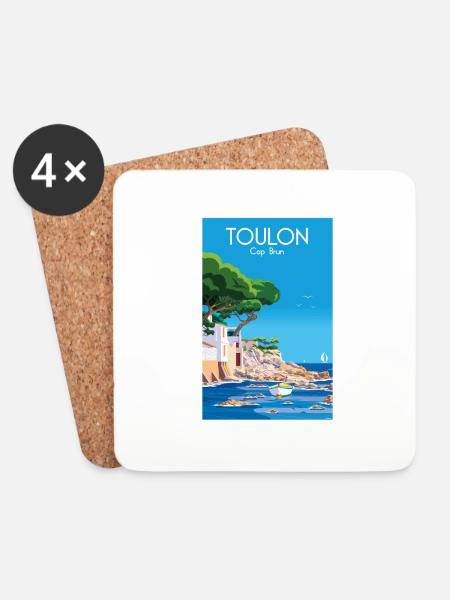 TOULON CAP BRUN - Coasters (set of 4) - white