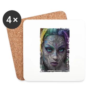 Graffiti Street Art Sprühfarben Cooler Künstler Retro - Untersetzer (4er-Set) - Weiß - Vorne