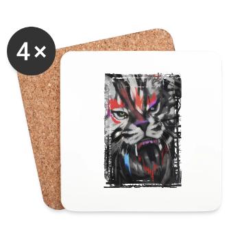 Graffiti Street Art Spray Colors Cool Artist Retro - Coasters (set of 4) - white - Front