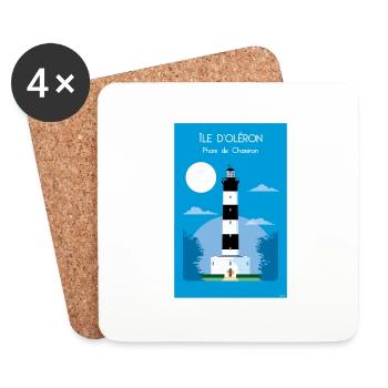 PHARE DE CHASSIRON - Dessous de verre (lot de 4) - blanc - Devant
