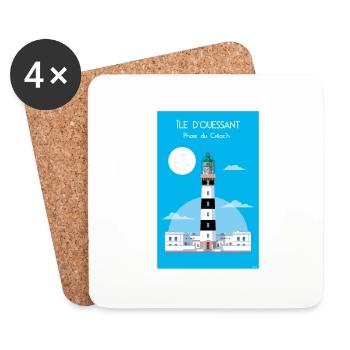 PHARE DU CREAC’H - Dessous de verre (lot de 4) - blanc - Devant
