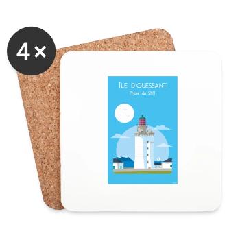 STIFF LIGHTHOUSE - Coasters (set of 4) - white - Front