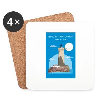 PHARE DU FOUR - Dessous de verre (lot de 4) - blanc - Devant