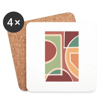 Couleurs d’automne - Dessous de verre (lot de 4) - blanc - Devant