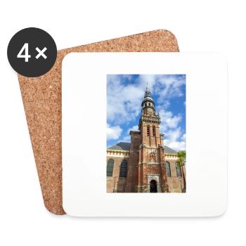 Nieuwe Kerk in Haarlem Netherlands (Nederland) - Untersetzer (4er-Set) - Weiß - Vorne