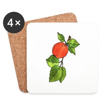 Apple - Coasters (set of 4) - white - Front
