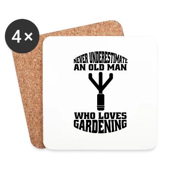 Hobbygärtner Garten Geschenk Gärtner Obstgarten - Untersetzer (4er-Set) - Weiß - Vorne