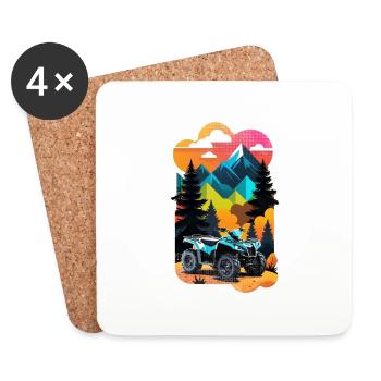 Quad & Off-Road - Coasters (set of 4) - white - Front