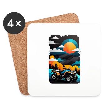 Quad & Off-Road - Coasters (set of 4) - white - Front