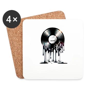 VINYL - Dessous de verre (lot de 4) - blanc - Devant