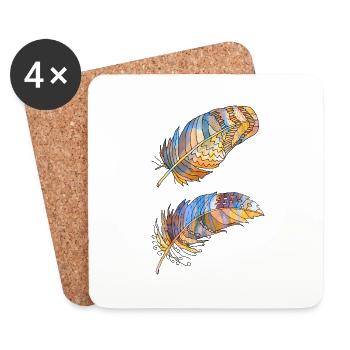Pen - Coasters (set of 4) - white - Front