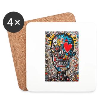 "Urban Love" - Coasters (set of 4) - white - Front