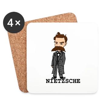 Nietzsche - Dessous de verre (lot de 4) - blanc - Devant
