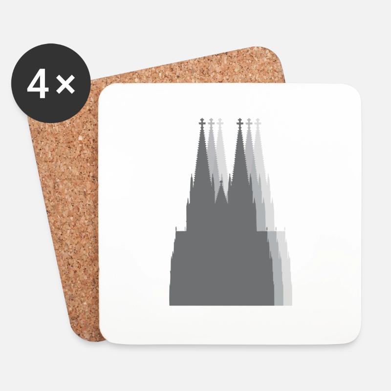 Der Dom - Untersetzer (4er-Set) - Weiß
