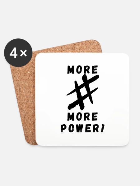 more # more power - Untersetzer (4er-Set) - Weiß
