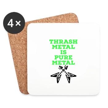 Thrash metal is pure metal - Untersetzer (4er-Set) - Weiß - Vorne
