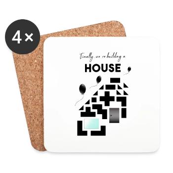 build a house - Coasters (set of 4) - white - Front
