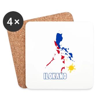 Philippines drapeau philippin fierté je cadeau - Dessous de verre (lot de 4) - blanc - Devant