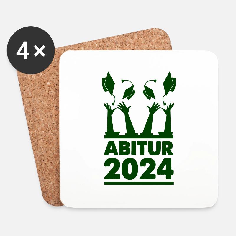abitur 2024 - Untersetzer (4er-Set) - Weiß
