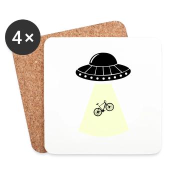 Vélo OVNI - Dessous de verre (lot de 4) - blanc - Devant