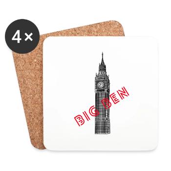 Big Ben London - Coasters (set of 4) - white - Front