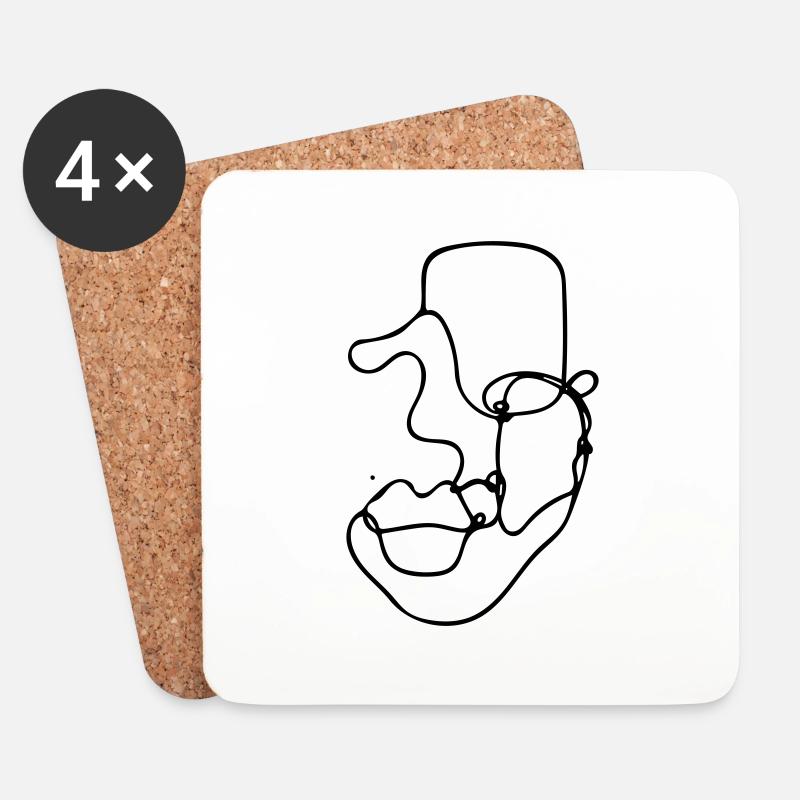 Maske von.. - Untersetzer (4er-Set) - Weiß
