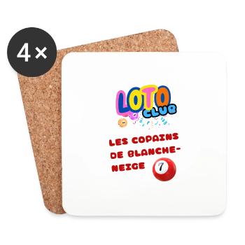 LOTO - BINGO - 7 - LES COPAINS DE BLANCHE-NEIGE - Dessous de verre (lot de 4) - blanc - Devant