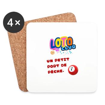 LOTO - BINGO - 7 - UN PETIT PORT DE PÊCHE - Dessous de verre (lot de 4) - blanc - Devant