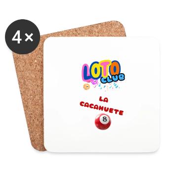 LOTO - BINGO - 8 - LA CACAHUETE - Dessous de verre (lot de 4) - blanc - Devant