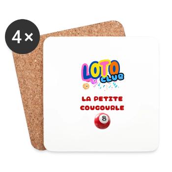 LOTO - BINGO - 8 - LA PETITE COUGOURLE - Dessous de verre (lot de 4) - blanc - Devant