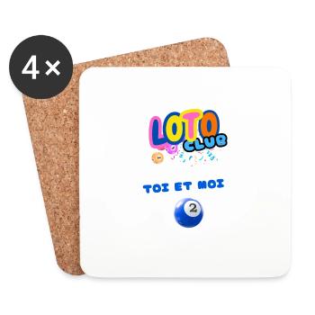 LOTO - BINGO - 2 - TOI ET MOI - Dessous de verre (lot de 4) - blanc - Devant