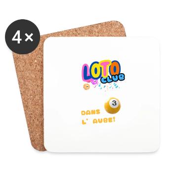 LOTO - BINGO - 3 - DANS L'AUBE - Dessous de verre (lot de 4) - blanc - Devant