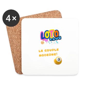 LOTO - BINGO - 3 - LE COUPLE MODERNE - Dessous de verre (lot de 4) - blanc - Devant