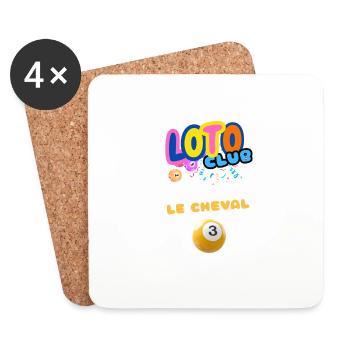 LOTO - BINGO - 3 - LE CHEVAL DE TROIE - Dessous de verre (lot de 4) - blanc - Devant