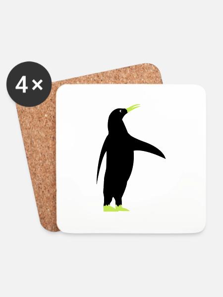pinguin - Untersetzer (4er-Set) - Weiß