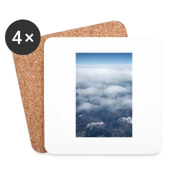 Cloud Formations and the alps near the Zugspitze - Coasters (set of 4) - white - Front