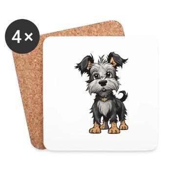Yorkshire Terrier Dog Animal - Coasters (set of 4) - white - Front
