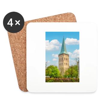 Église Sainte-Catherine d’Osnabrück - Dessous de verre (lot de 4) - blanc - Devant