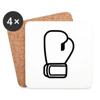Boxing Glove - Coasters (set of 4) - white - Front