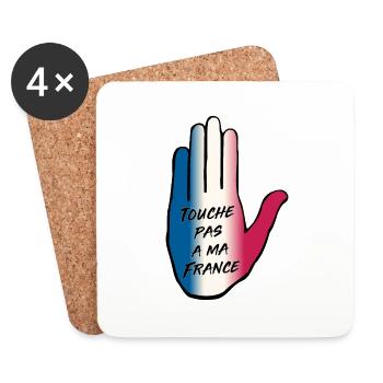 touche pas a ma France - Dessous de verre (lot de 4) - blanc - Devant