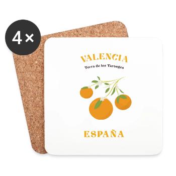 Valencia Orangen - Untersetzer (4er-Set) - Weiß - Vorne