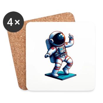 Space Hero - Cute Astronaut - Coasters (set of 4) - white - Front