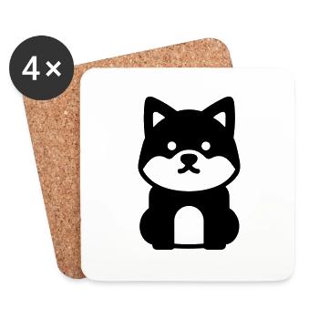 Hund - Untersetzer (4er-Set) - Weiß - Vorne